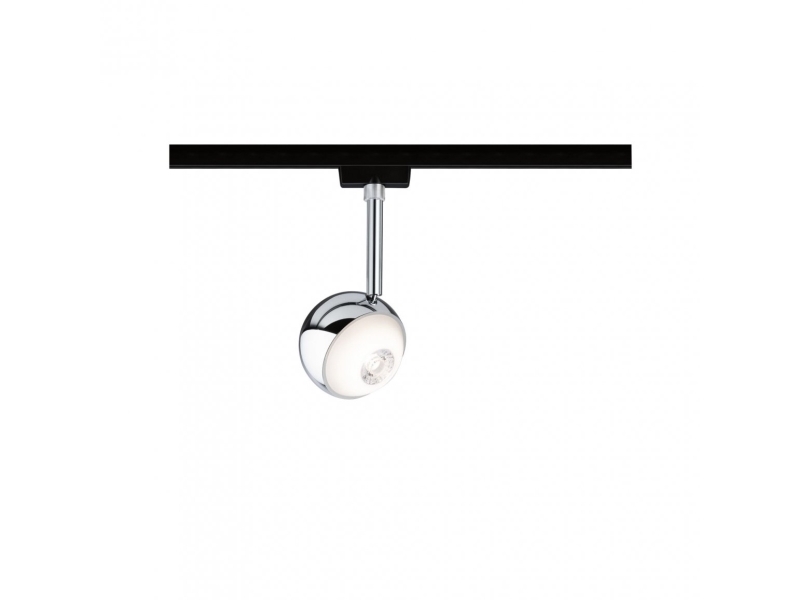 Capsule II, Spotlight på skinne, 1 ampuller, LED, 6 W, 2700 K, Sort, Kromfarget