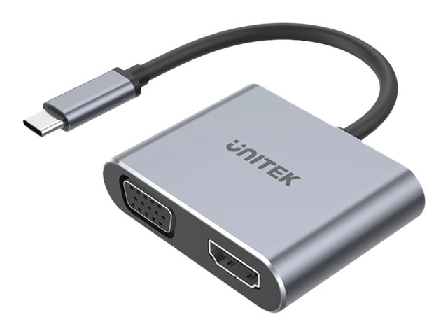 Usb Unitek Unitek Adapter Usb-C To Hdmi 4K @ 60Hz And Vga Fullhd Adapter