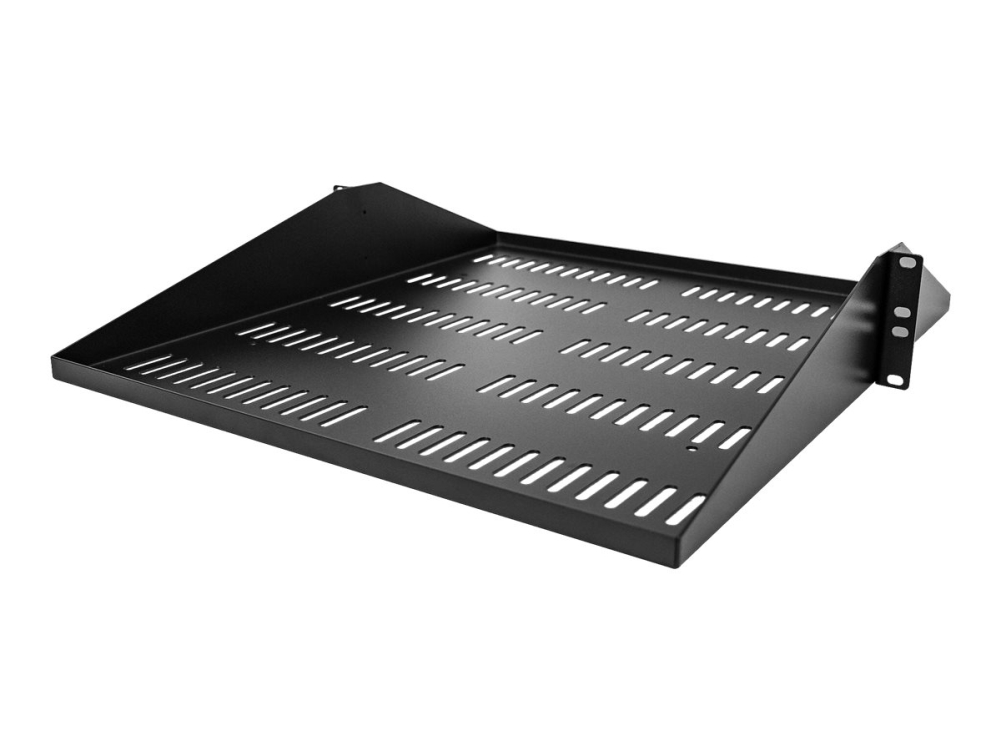 Startech.Com 2U 19 Zoll Fachboden Für Rack - Perforierte, Freitragende Rack Ablage Mit Zentrierter Befestigung - Belüftete Rack Ablage - Belastbarkei