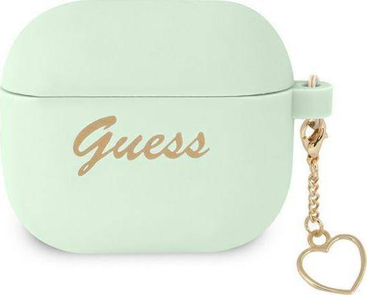 Guess Ladekoffer Aus Silikon Silicone Charm Heart Collection Für Airpods 3 Grün