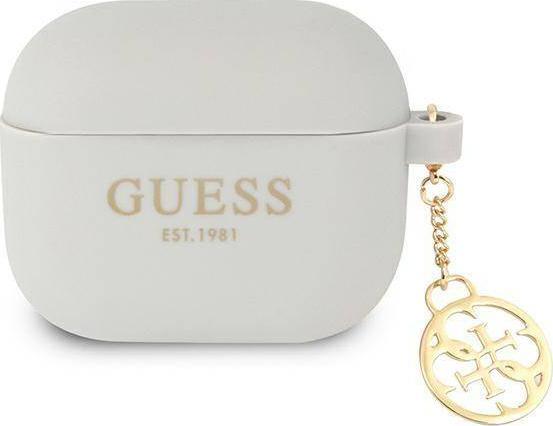 Guess beskyttelsesetui i silikone Silicone Charm 4G Collection til AirPods 3 grå