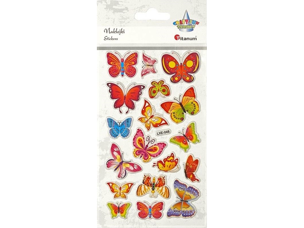 Titanum Stickers Convex Butterflies 18Pcs