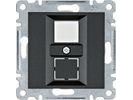 Hager Lumina Doppel-Keystone-Jack, Schwarz Wl2323