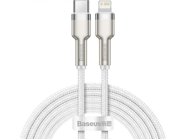 Baseus Cafule, 2 M, Lightning, Usb C, Hanstik, Hanstik, Hvid