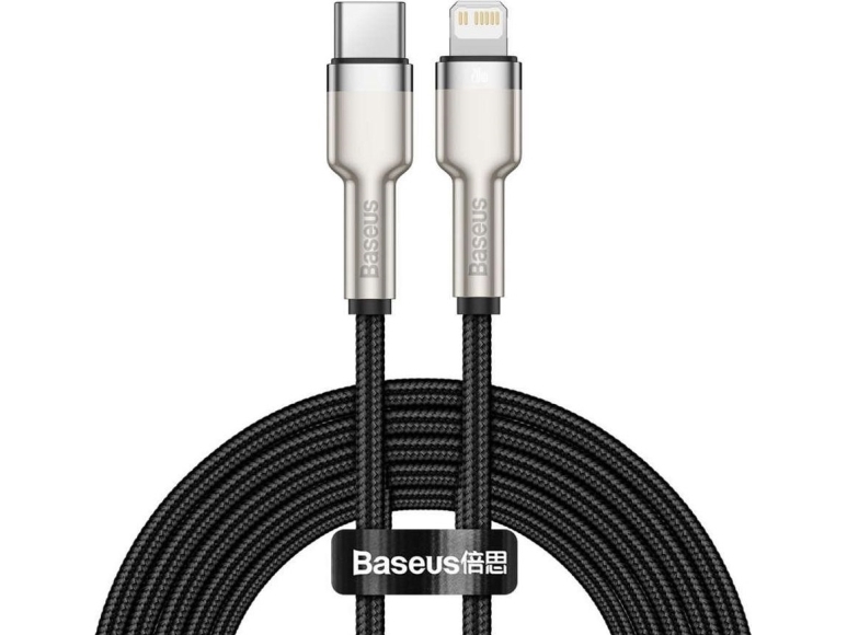 Baseus Cafule, 1 M, Lightning, Usb C, Hanstik, Hanstik, Sort