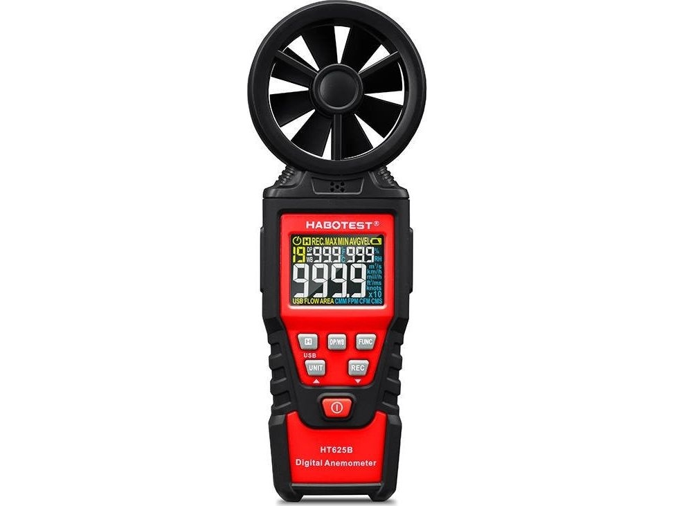 Habotest HT625B digitaler Windgeschwindigkeitsmesser, USB