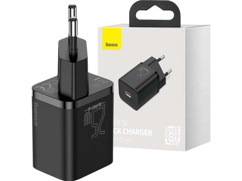 Baseus Super Si Quick Charger 1C 25W Netzladegerät (Schwarz)