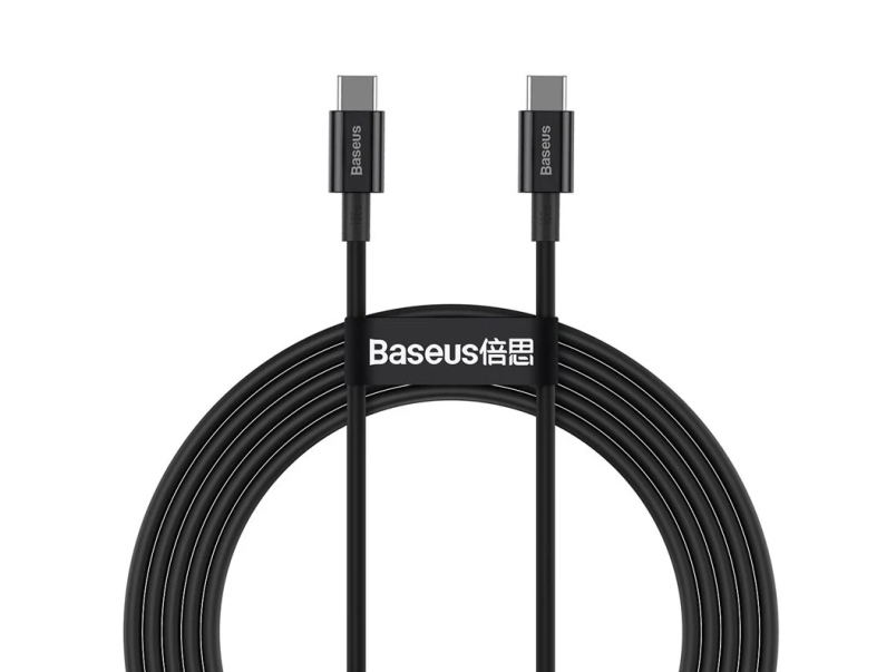 Baseus Superior, 1 M, Usb C, Usb C, Usb 2.0, 0.48 Gbit/Sec, Schwarz