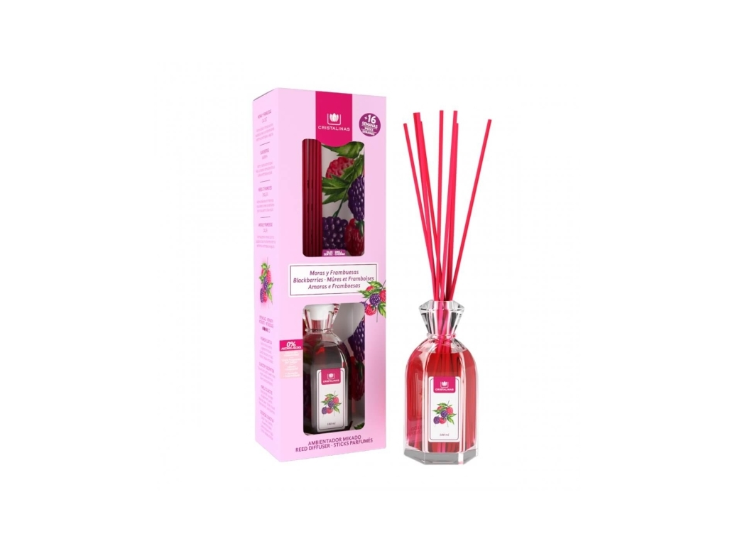 Cristalinas Reed Diffuser 180Ml Blackberries, Duftflasche, Schilfaroma-Diffusor