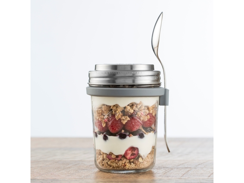 „Kilner“ Frühstücksglas Mit Deckel + Löffel 0025 899