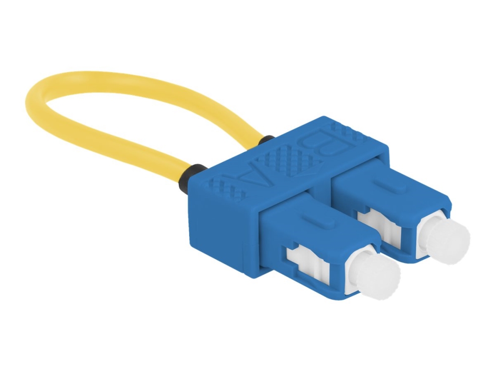 Delock - Loopback-Adapter - Sc/Upc Enkelttilstand (Han) - 3 Mm - Fiberoptik - Duplex - 9 / 125 Micron - Blå, Gul