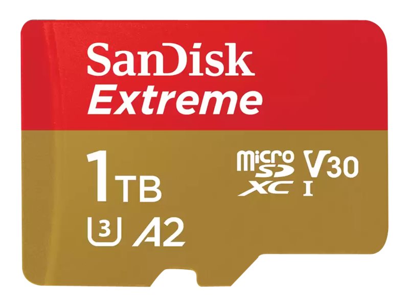 Sandisk Extreme - Flash-Speicherkarte (Microsdxc-Zu-Sd-Adapter Enthalten) - 1 Tb - A2 / Video Klasse V30 / Uhs-I U3 / Klasse10 - Microsdxc Uhs-I