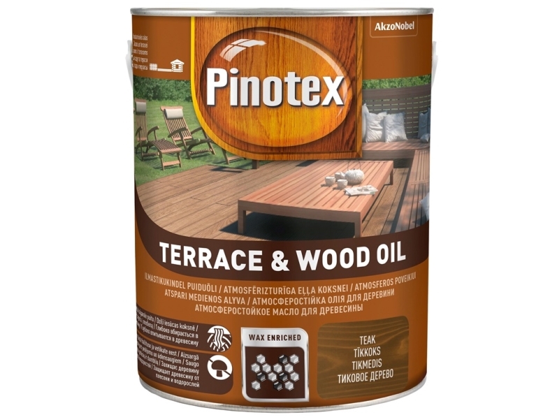 Pinotex Terrace Wood Oil Teak 3 L
