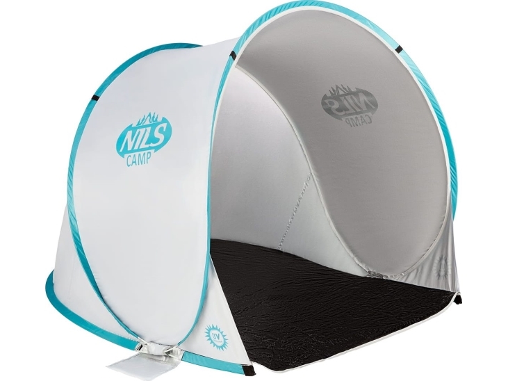 Folding beach tent Nils Camp NC3173 grey-turquoise