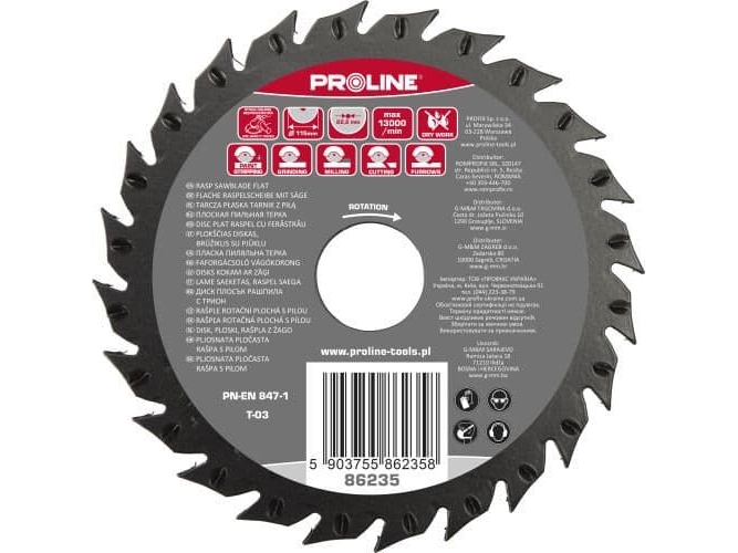 Profix Trennscheibe Blech Grob Mit Sägeblatt 125 Mm Proline