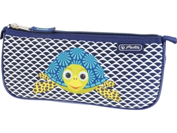 Herlitz 50038992, Weiches Federmäppchen, Polyester, Blau, Weiß, Bild, Reißverschluss, Kind