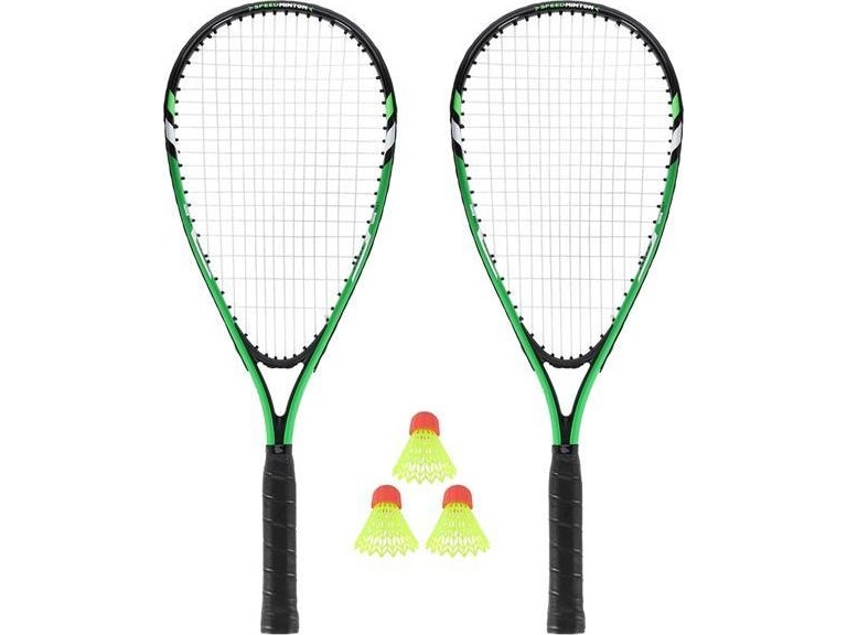 Nils Extreme Nrs001 Speedminton-Set: 2 Schläger + Lotki + Tasche Grün