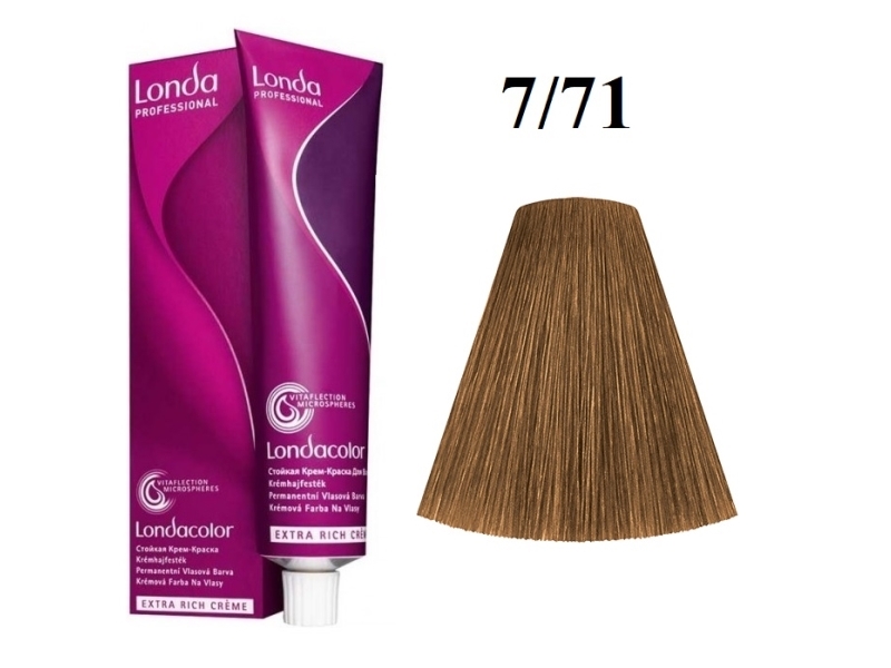 Londa Professional Extra Rich Cream Permanent Hair Color With Vitaflection Microspheres 7/71 60Ml