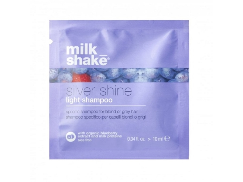 Milk Shake Silver Shine Light Sulphatfri Shampoo Til Neutralisering Af Gule Toner, 10 Ml (Til Kvinder)
