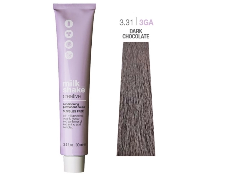 Milk Shake Creative Permanent Paint 3.313Ga, Dunkelbraun Dunkle Schokolade, 100 Ml