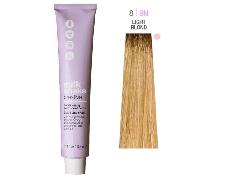 Milk Shake, Creative, Sls/Sles-Free, Permanent Hair Dye, 88N Light Blond, 100 Ml