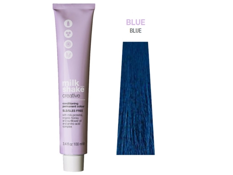 Milk Shake, Creative, Sls/Sles-Free, Permanent Hair Dye, .1.A Blue, 100 Ml
