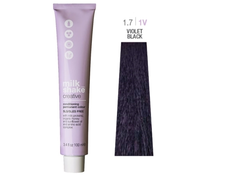 Milk Shake Creative Conditioning Permanent Colour 1.7-1V Violet Black 100 ml