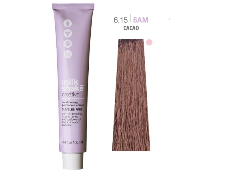 Milk Shake Creative Permanent Hair Dye 6.15/6Am Cacao 100 Ml For Women