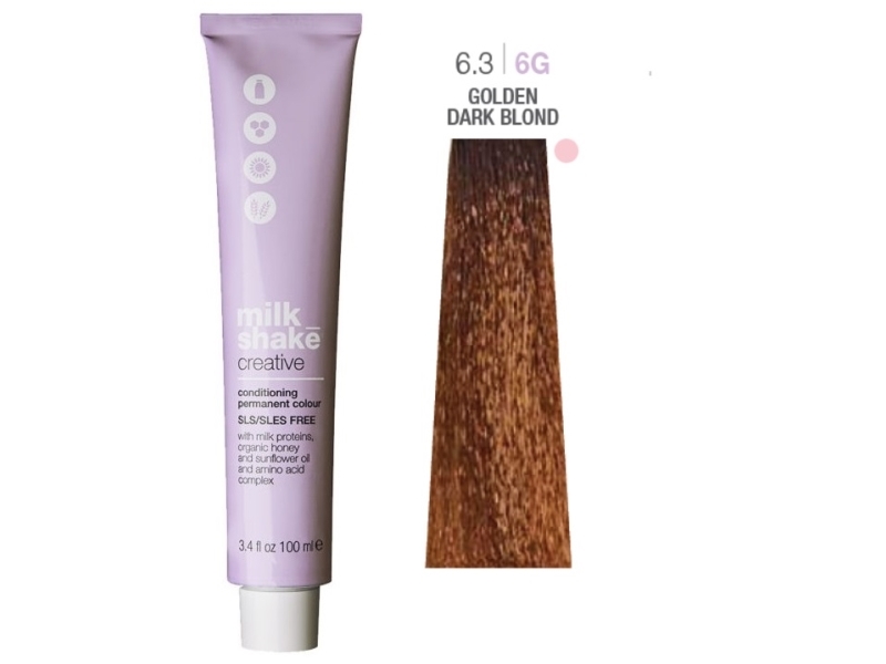 Milk Shake Creative Permanent hårfarve 6.3 gylden mørk blond 100 ml til kvinder