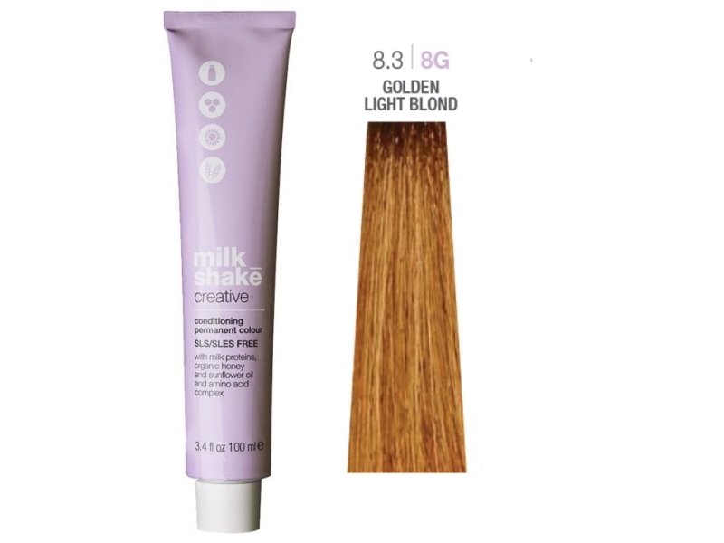 Milk Shake Creative Permanent Hair Dye 8.38G Golden Light Blonde 100 Ml For Women