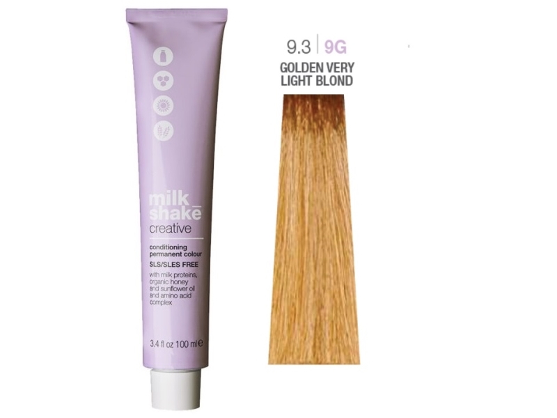 Milk_Shake Creative Permanent Colour 9.3/9G Golden Very Light Blonde 100 Ml