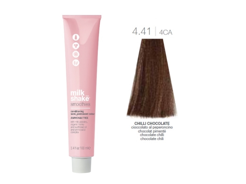 Milk Shake Smoothies Semi-Permanent Paint 4.414CA, Medium Chocolate Chestnut With Chilli Pepper, 100ml | Hårvårdsmärken - K-P - Mjölkshake | GameStuff