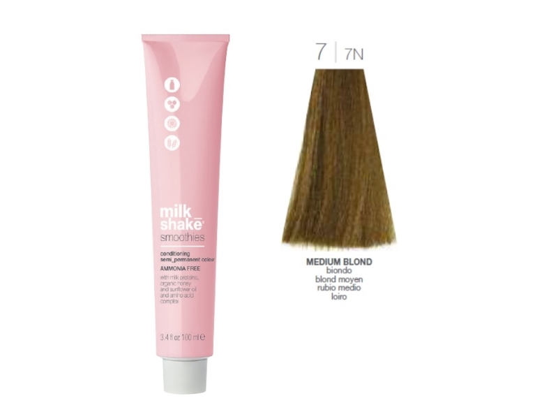 Milk Shake Milk Shake, Smoothies, Ammonia-Free, Semi-Permanent Hair Dye, 77N Medium Blond, 100 ml For Women | Hårvårdsmärken - K-P - Mjölkshake | GameStuff