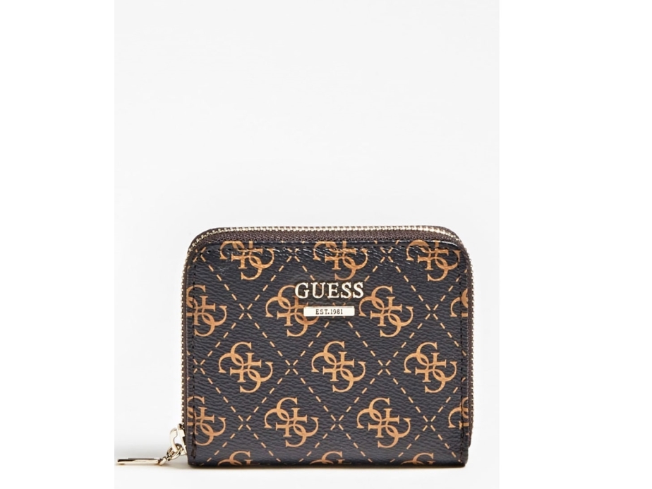 Guess Kamryn tegnebog SLG Small Zip brun til kvinder