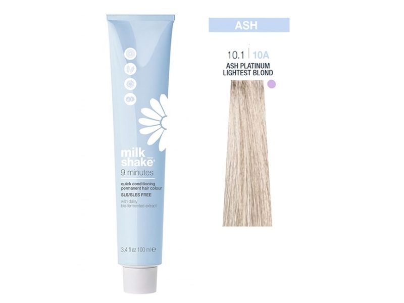Vopsea Permanenta Rapida Milk Shake 9 Minuten 10.1, Blond Deschis Platinat Cenusiu, 100Ml