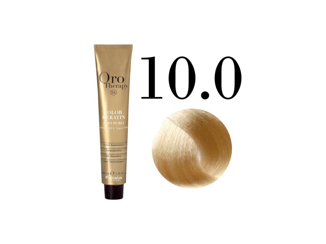 Fanola Oro Ammonia Free Dye Therapy Platinum 10 Blonde Color Keratin 100Ml