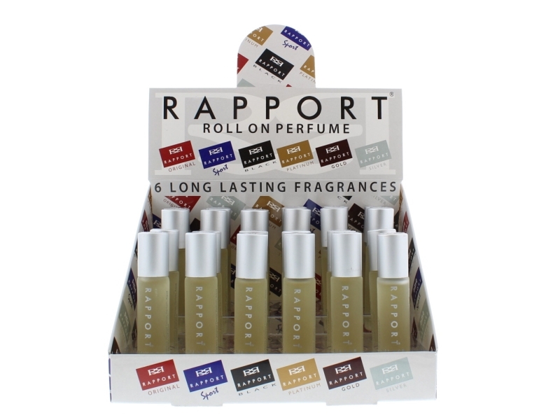 Eden Classic Rapport Silver 10Ml Roll On Perfume Display Unit 24Pcs
