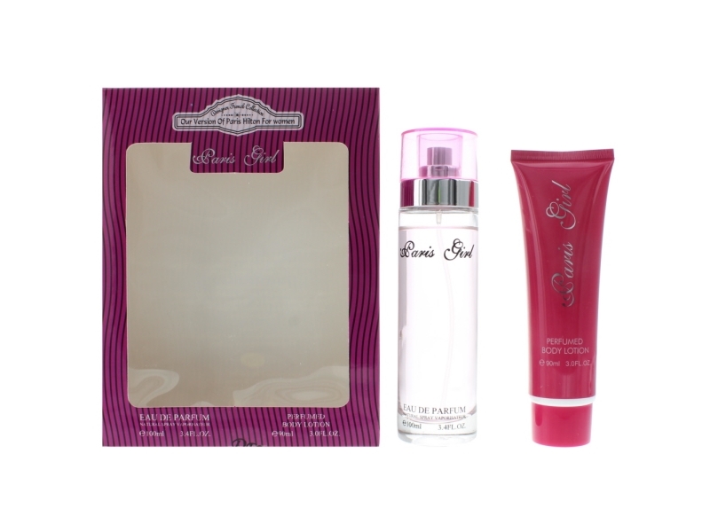 Set Designer French: Paris Girl, Eau De Parfum, For Women, 100 Ml + Paris Girl, Hydrates, Body Lotion, 90 Ml For Women