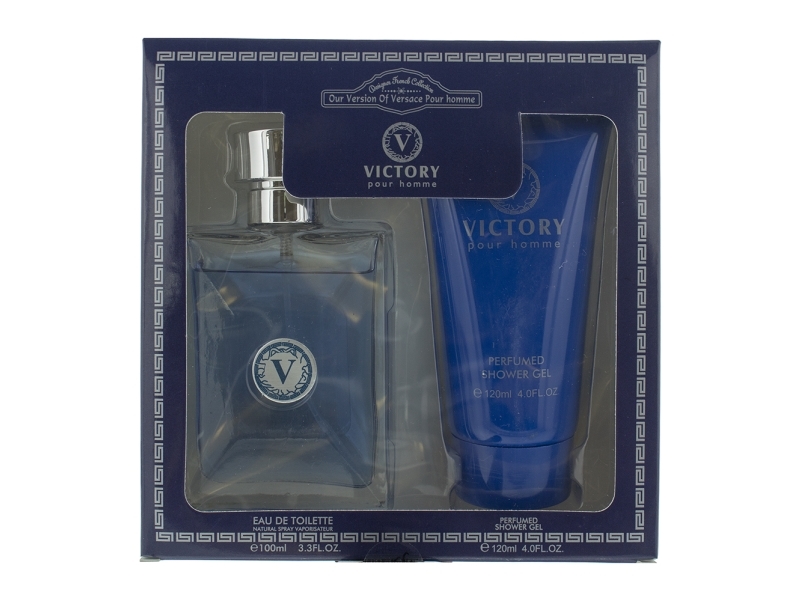 Designer French Collection Victory Eau De Toilette Gift Set - 100Ml Edt And 120Ml Shower Gel
