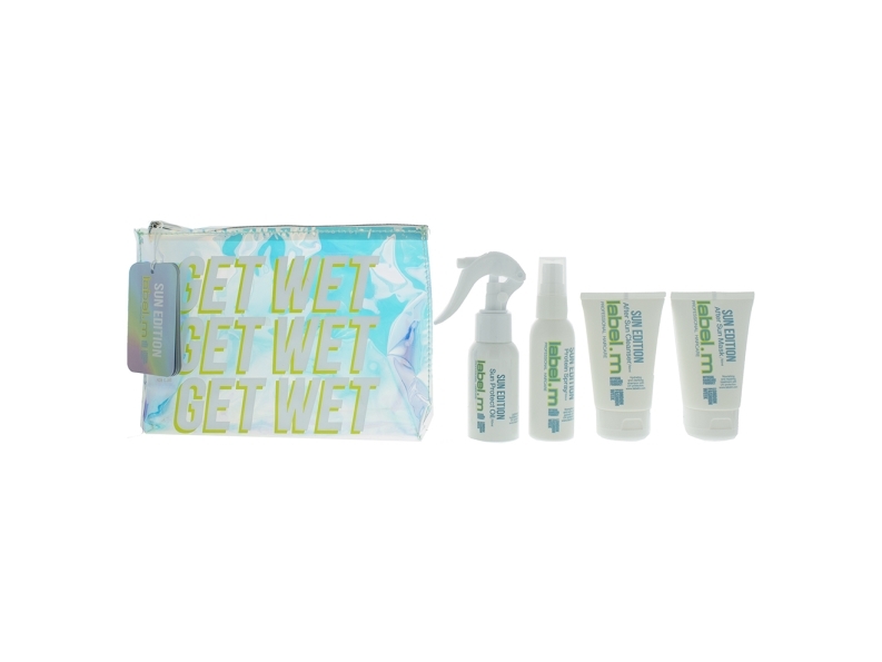 Label.M Get Wet Sun Edition Sæt: Sun Editon Uv Filter Hårspray 50 Ml + Hår Olie 60 Ml + Hårshampoo 60 Ml