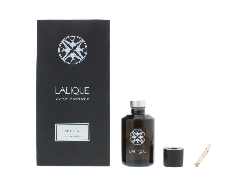 Lalique Vetiver Bali Indonezja, Duftdiffuser Mit Stäbchen, Vetiver Bali, Aroma-Raumduftdiffuser, Schwarz, 250 Ml, Unisex
