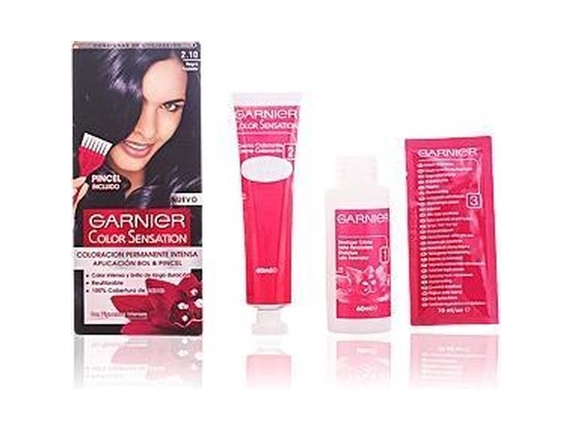 Garnier Color Sensation 210 Bluish Black Permanent Cream Hair Color