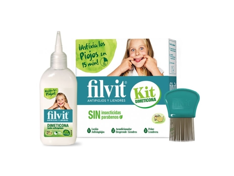 Filvit Filvit Dimeticona Anti Lice Lotion 125Ml Set 3 Pieces