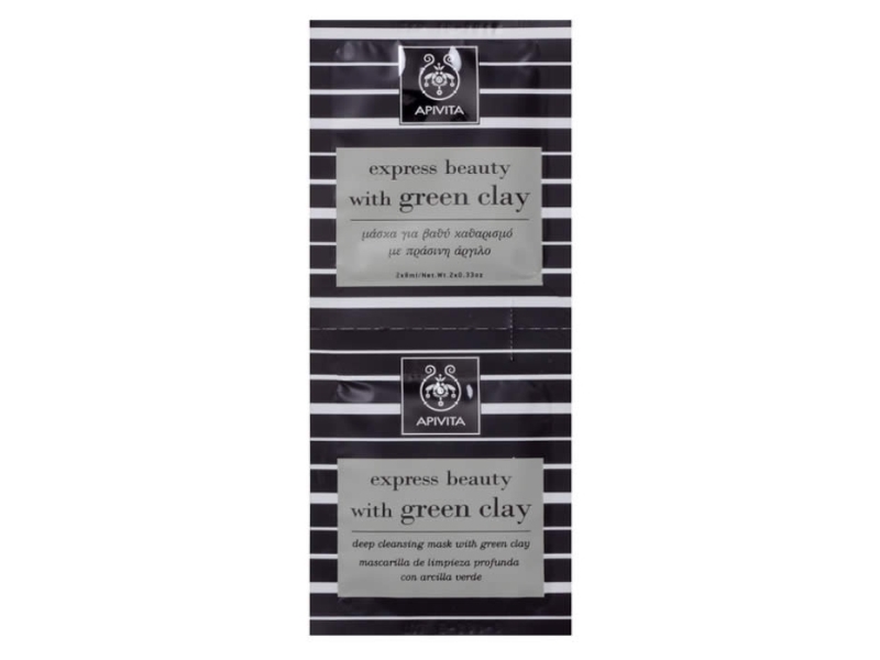 Apivita Beauty Express Deep Cleansing Face Mask With Green Clay 2X8ml