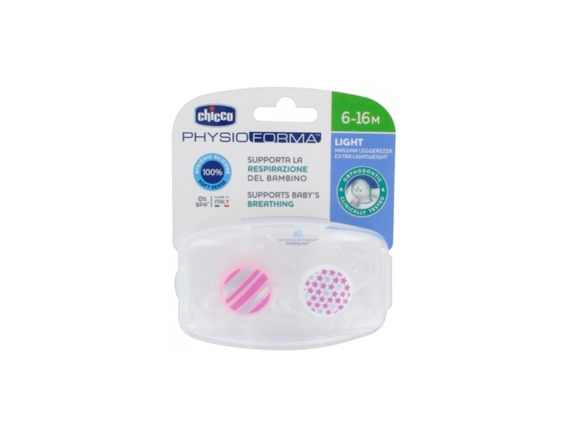 Billede af Chicco 710331-Pacifier Physio Light 6-16M Sil A 2Pcs