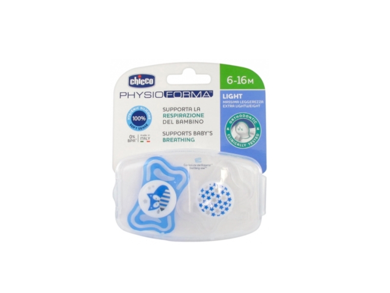 Billede af Chicco 710332-Pacifier Physio Light 6-16M Sil 2Pcs