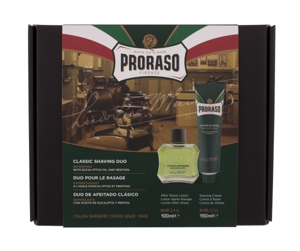 Proraso Gaveæske, Duo Pack, Barbercreme & Aftershave Splash, Refresh
