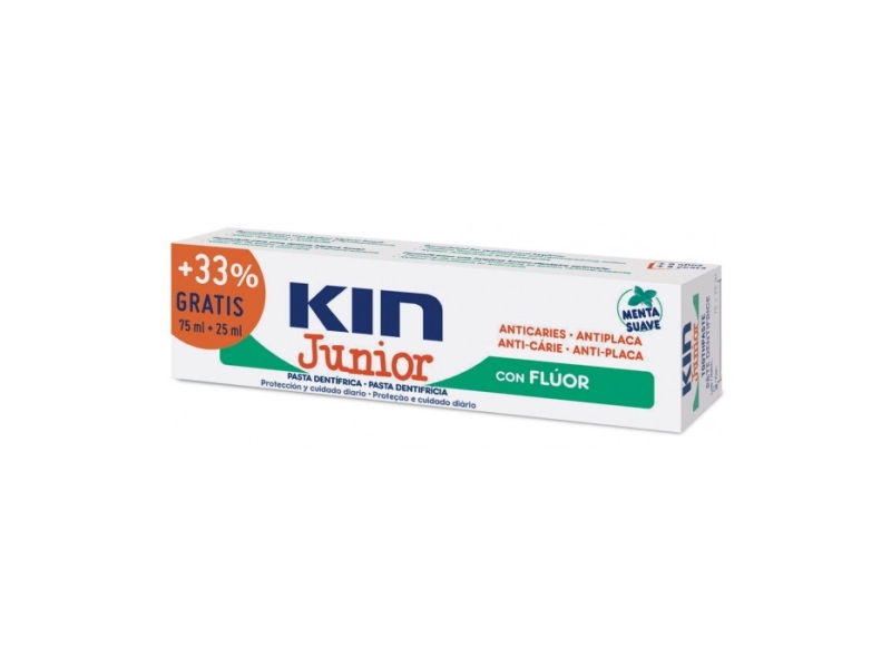 Kin Junior Pasta Dentifrica Anticaries Menta Suave 75 25 M