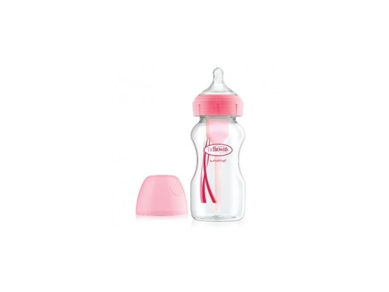 Dr. Brown's Baby Bottle Wide Mouth Pp Rožinė 240Ml 1V