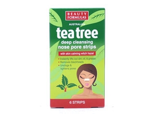 Beauty Formeln Teebaum Tief Reinigende Nasenstreifen 6 Stück.